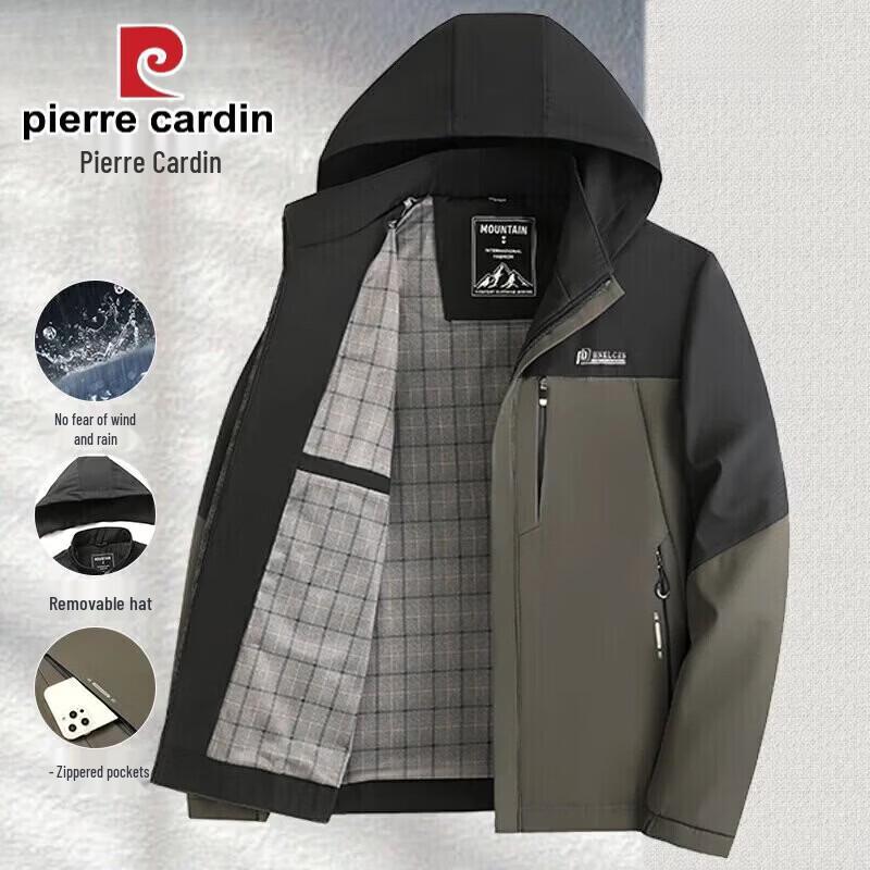 Pierre Cardin Men's Detachable Hooded Fleece-Lined Jacket