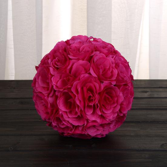 7inch Artificial Rose Silk Flower Kissing Ball Wedding Party Mall DIY Decoration