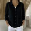 Women's Knit Cardigan Sweater with Button Front and Pockets