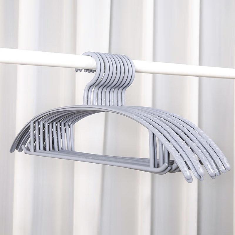 Household 10 Non-slip Plastic Adult Bedroom Indoor Balcony Wide Shoulder Clothes Shelf