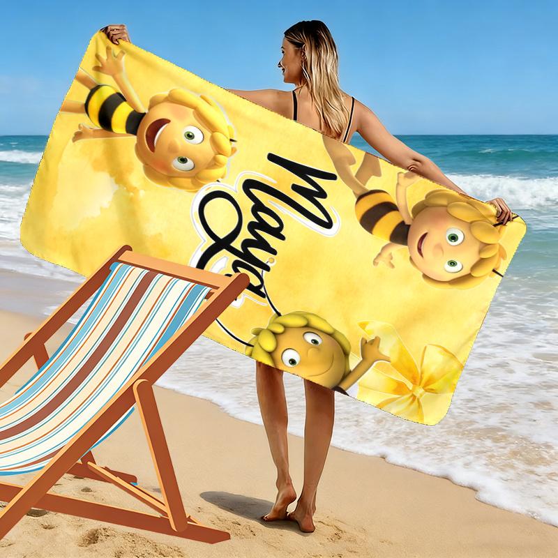 Maya Biene Handtuch, Großes Weiches Schnelltrocknendes Handtuch für Strand Camping Schwimmen