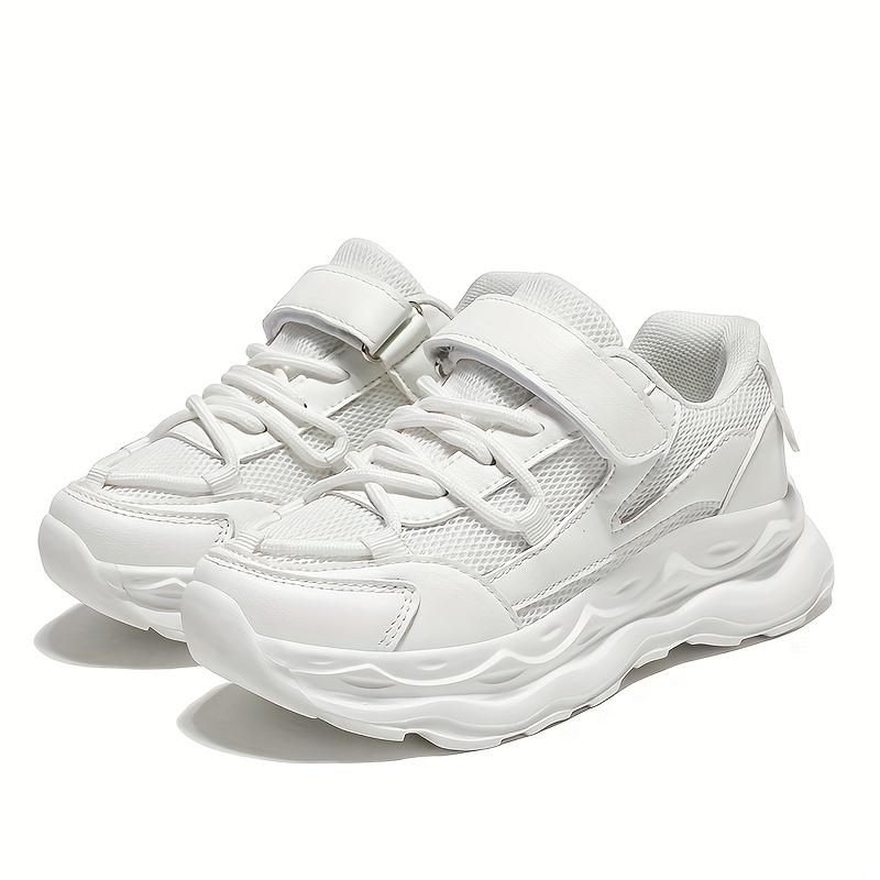 Casual Comfortable Solid Color Low Top Mesh Sneakers For Girls, Breathable Non-slip Running Shoes For All Seasons