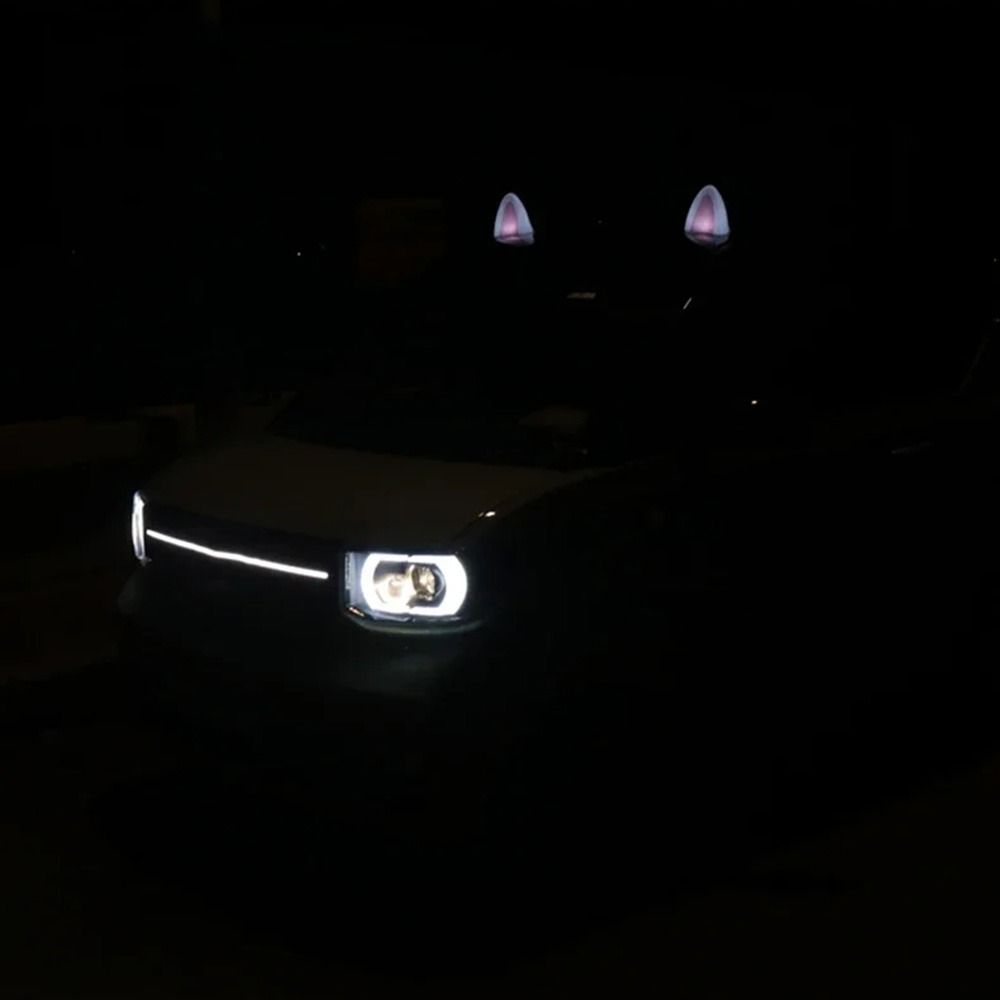 2Pcs Decorative Car Roof Decoration Light Cartoon Luminous Exterior Ornaments  Car Modified