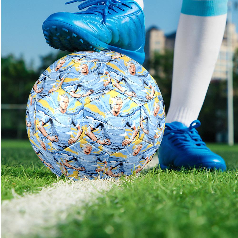 Pallone da calcio tema Erling Haaland Taglia 5 Pallone da calcio Tocco Morbido Pallone da calcio Professionale per Allenamento per Sport all'Aperto