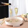 Champagne Flutes-Set of 2 Champagne glasses, Crystal Glasses&Metal Base, Toasting Flute Pair, Wedding Anniversary, Party,Birthday,Banquets,Gifts for