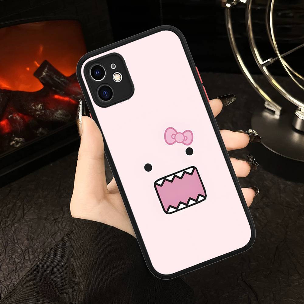 Cute Domo-Kun For IPhone 11 12 13 14 15 16 Pro Max Plus Matte Translucent Phone Cover