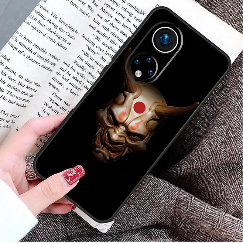 Japanese Oni Hannya Demon Mask Case For Honor Magic 8 Pro 5 6 7 Lite Honor 400 200 50 70 90 X9d X9c X9b X9a X8b Win RT Cover
