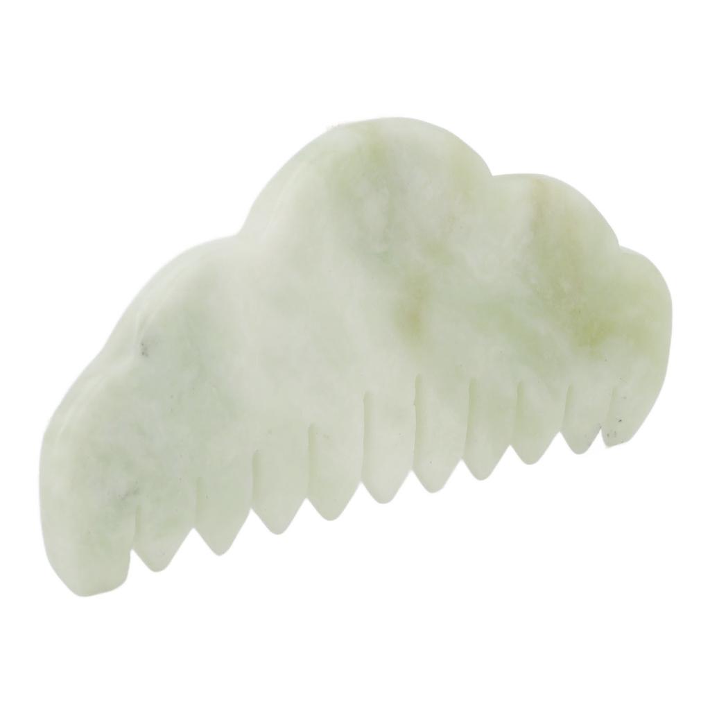 Natur Jadekamm Kopfhautmassagegerät Werkzeug Gesundheitswesen Kahlheitsresistenz Guasha Kamm