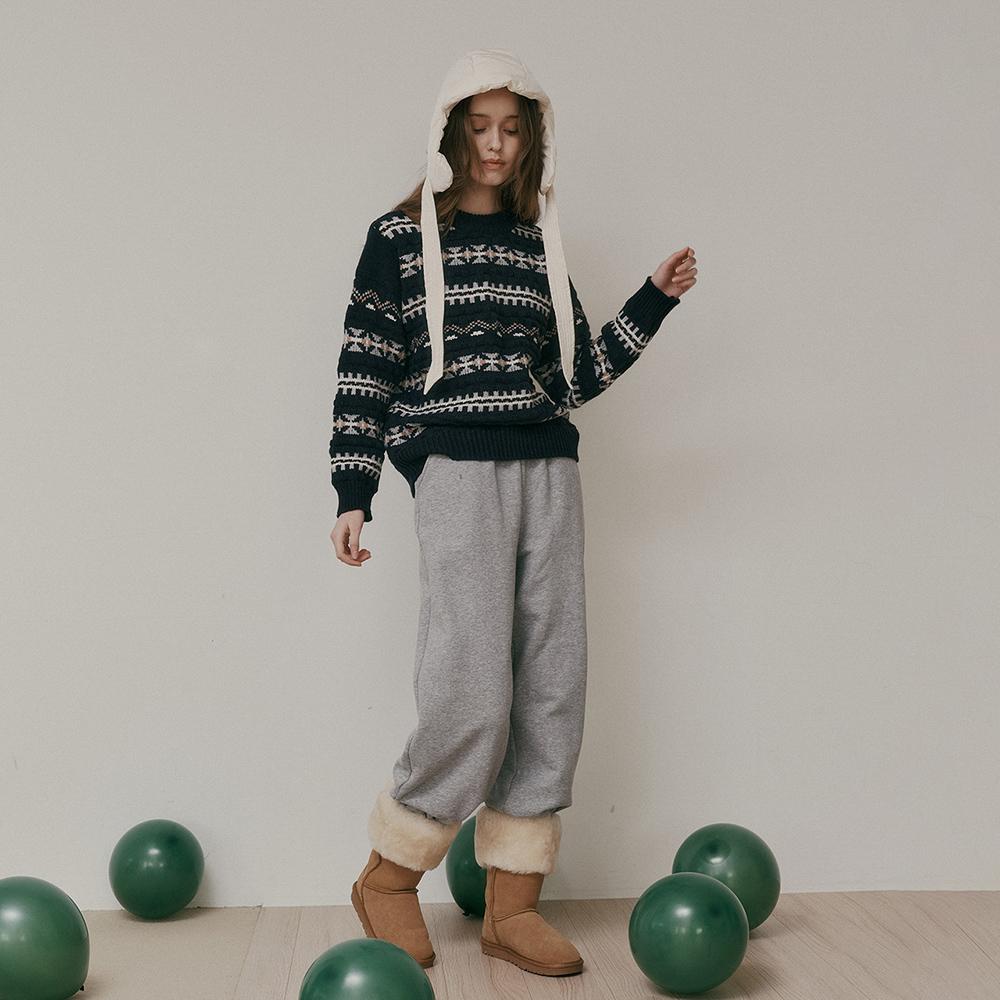 Eiaenlei Ar_Wide Sweat Banding Pants_Gray