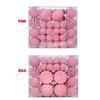 48Pcs Shatterproof Christmas Baubles Velvety Ball Hanging Ornament Christmas Tree Decoration For Wreath Mantels Window