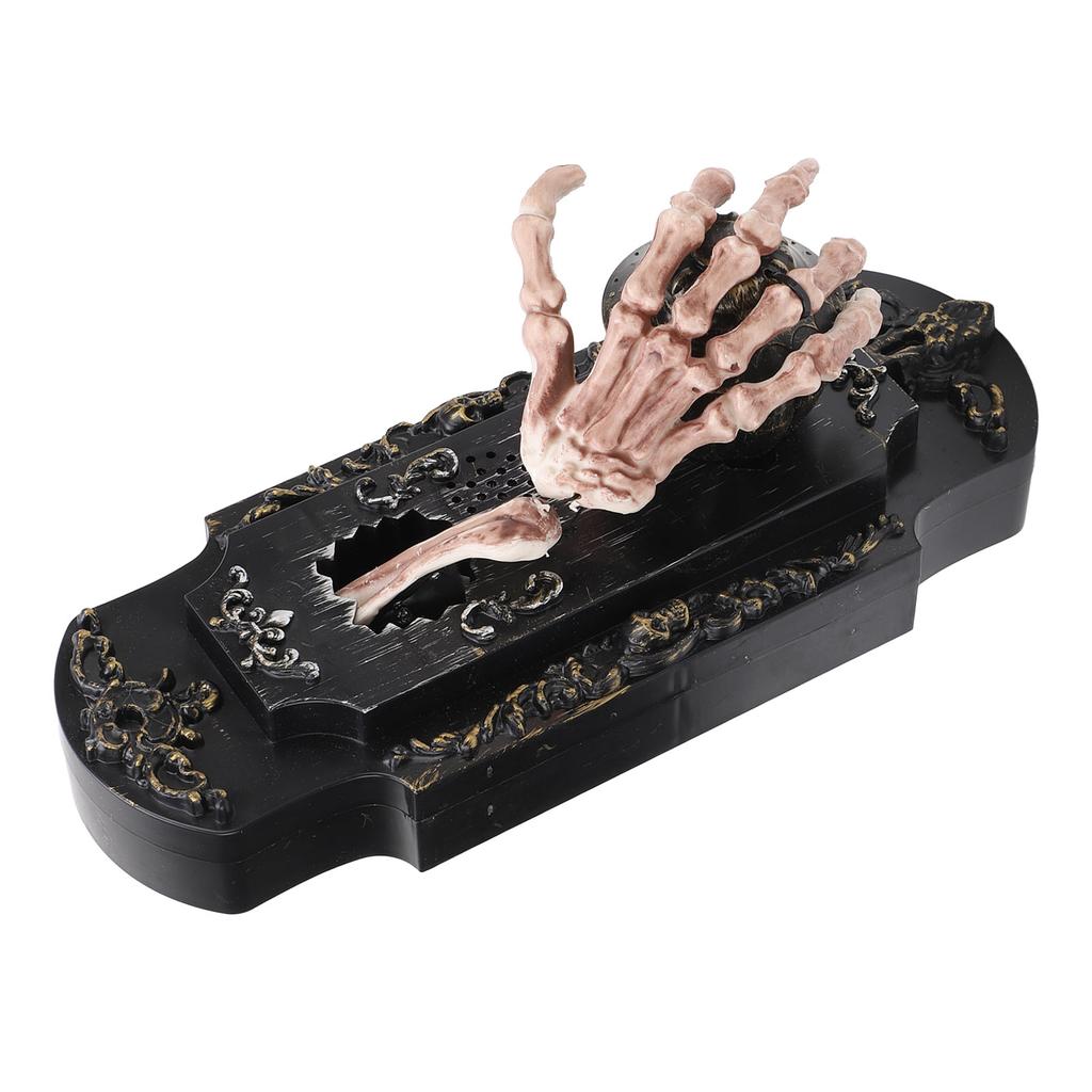 Halloween Doorbell Flashing Red Light Creepy Sound White Smoke Touch Sensitive Skeleton Hand Door