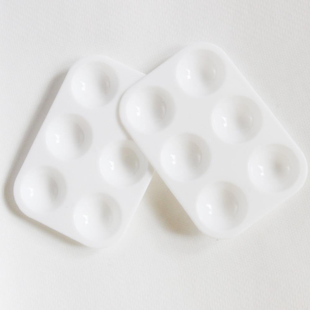 5Pcs 6 Hole Paint Tray Thickening Pigment Tray New Watercolor Palette  Painting