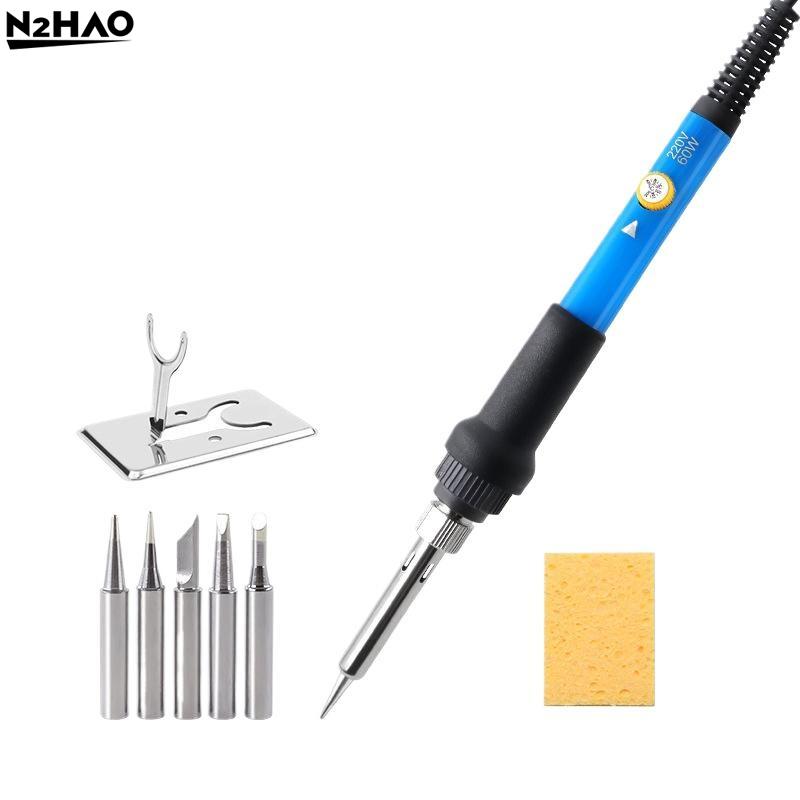 1set Adjustable Temperature Electric Soldering Iron 110V(US Plug) /220V(EU Plug) 60W Soldering Iron Welding Solder Repair Tool