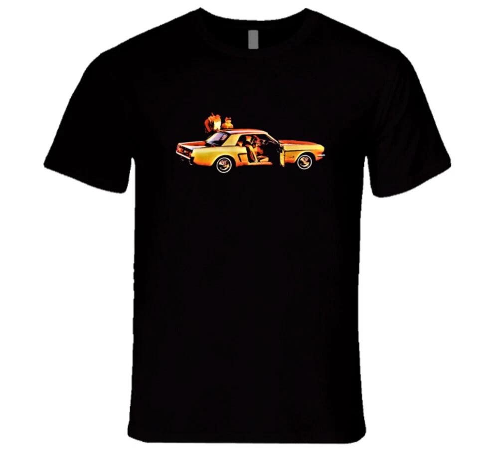 1965 Mustang Gold Hardtop Coupe Ponycar premium Quality Gift T Shirt S
