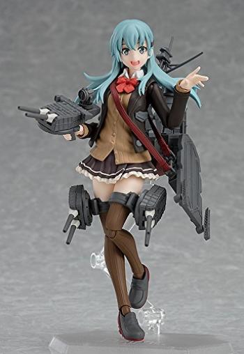 Figma Kantai Collection Suzuya Kaiji bemalte bewegliche Figur -KanColle- Nicht maßstabsgetreues ABS und PVC