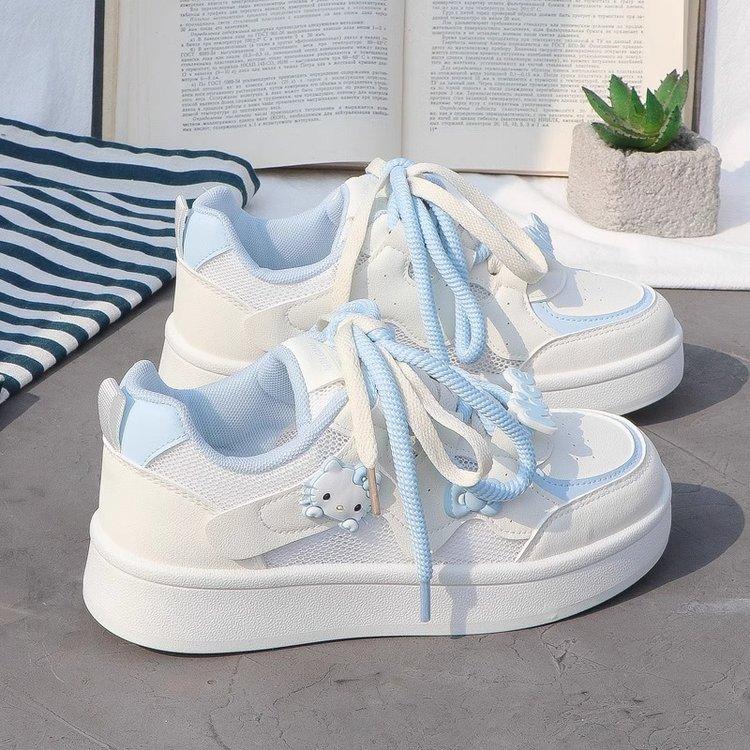 

Fashion Mesh Platform Womens Shoes Summer New Versatile Breathable Women Sneakers Thick soled height increasing casual shoe 40 синий