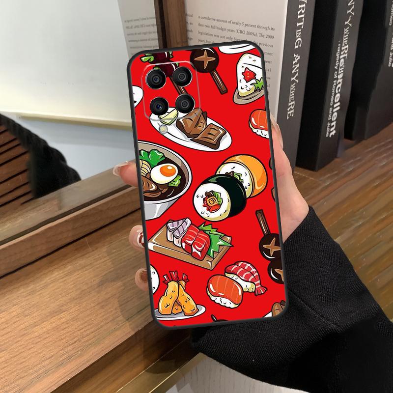 Kawaii Sushi Crowd Case For Samsung Galaxy M13 M53 M51 M31 M11 M14 M34 M54 M12 M32 M52 M16 M36 M56 M15 M35 M55