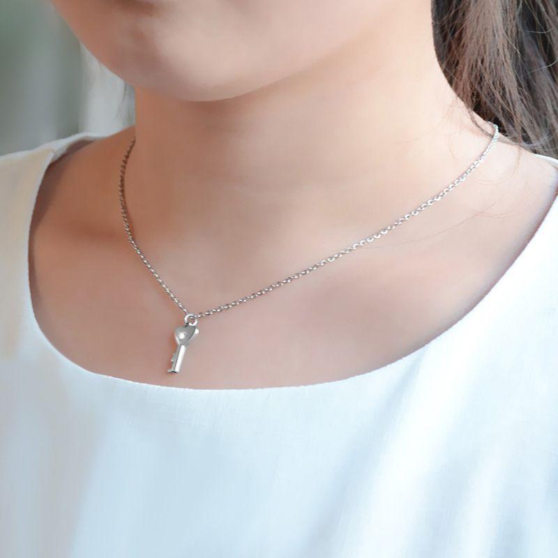 Bracelet jonc Cœur Argenté Délicat pour Pendentif Clé Ensemble Bijoux pour Amoureux pour Jour d'Anniversaire de Couples