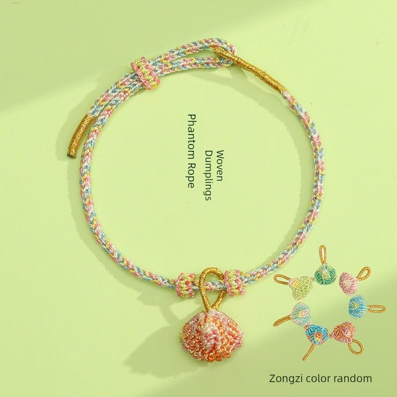 Dragon Boat Festival Colorful String Sachet Bracelet for Children and Adults, Handmade Woven Bracelet, Finished Product, Small Gift Sachet, New Style