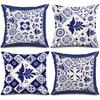 American Elements Pattern Home Decorative Pillowcase Living Room Sofa Polyester Cushion Cover With Zipper