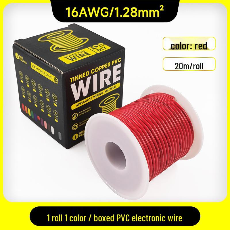1007 PVC Electronic Wire 16AWG-30AWG Tinned Copper, Flying Lead Aviation Wire