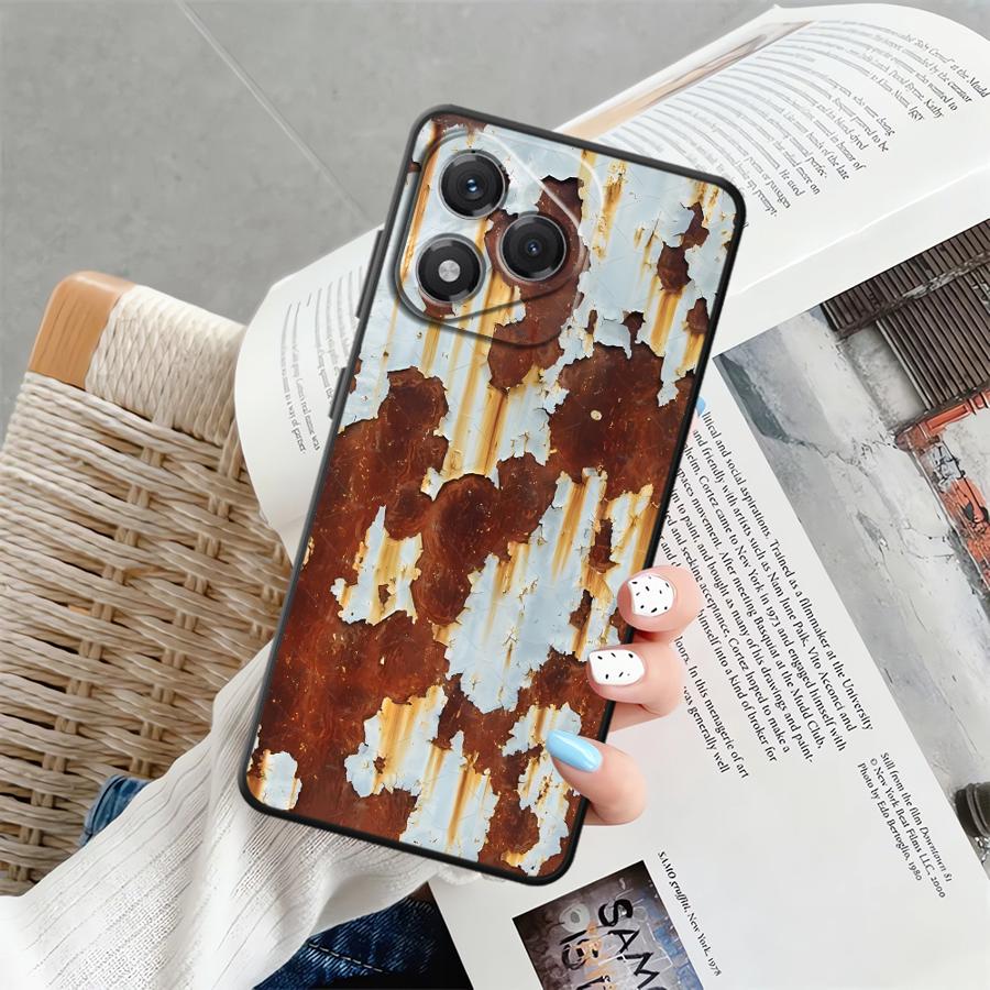 Retro Rust Design Soft Back Phone Cover Case for Honor X9c X7a X8 90 Lite X9 8X X7 70 X9a