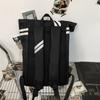 Striped Patchwork Roll-Up Backpack Men Outdoor Fitness Training Sports Bag Student School Bag