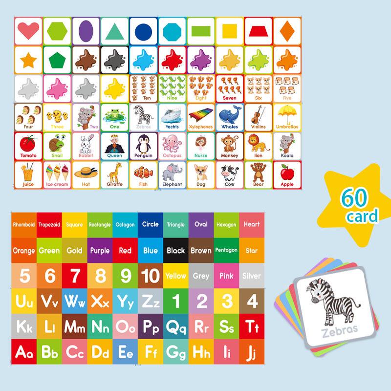 

Children s Cartoon English Flashcards: Letters, Shapes, Animals - Early Learning and Cognitive Development Cards