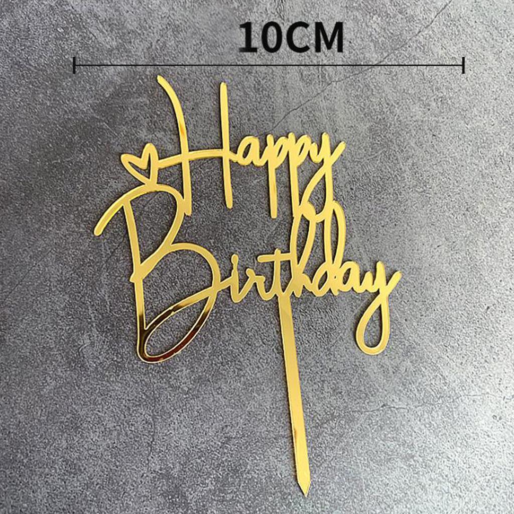 Personalized Wedding Happy Birthday Party Supplies Acrylic Cake Topper Insert Card Cake DIY Decoration Acrylic