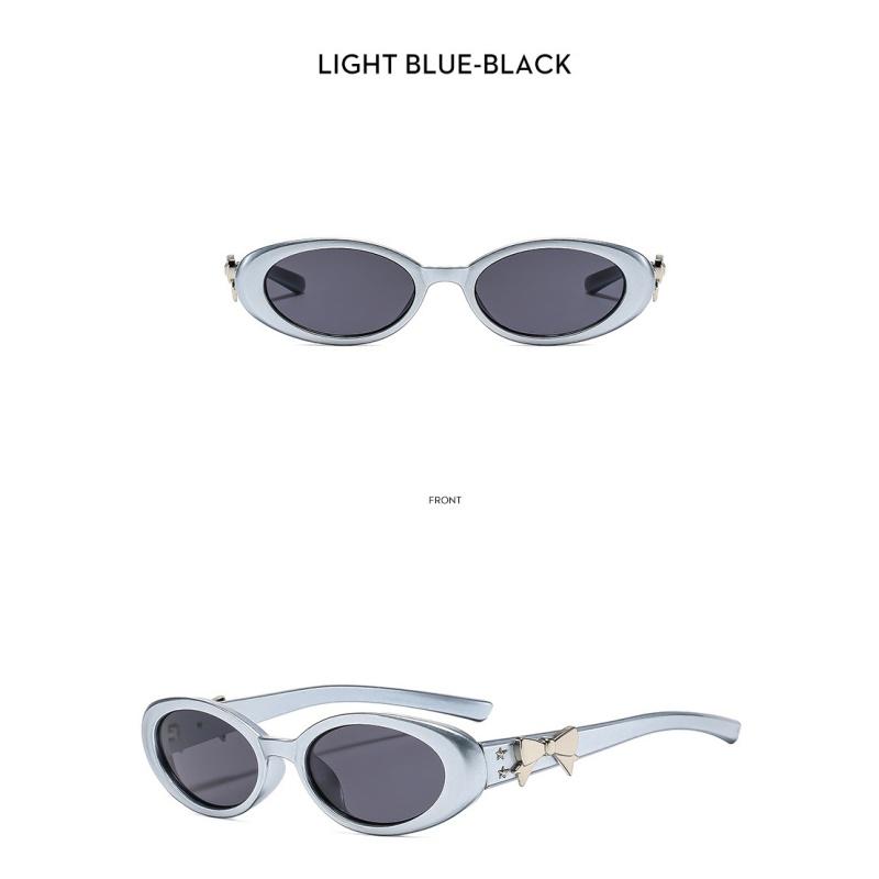 Ladies Sunglasses, Vintage Oval Sunglasses, Bow Decorative Sunglasses