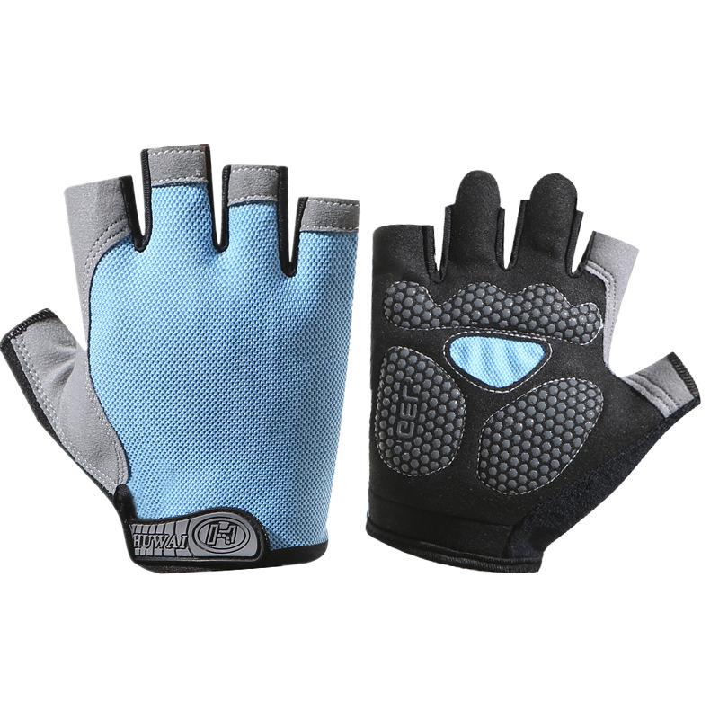 Cycling men's half finger sports fitness women's summer thin outdoor spinning bicycle non-slip dew finger shock absorption and breathability
