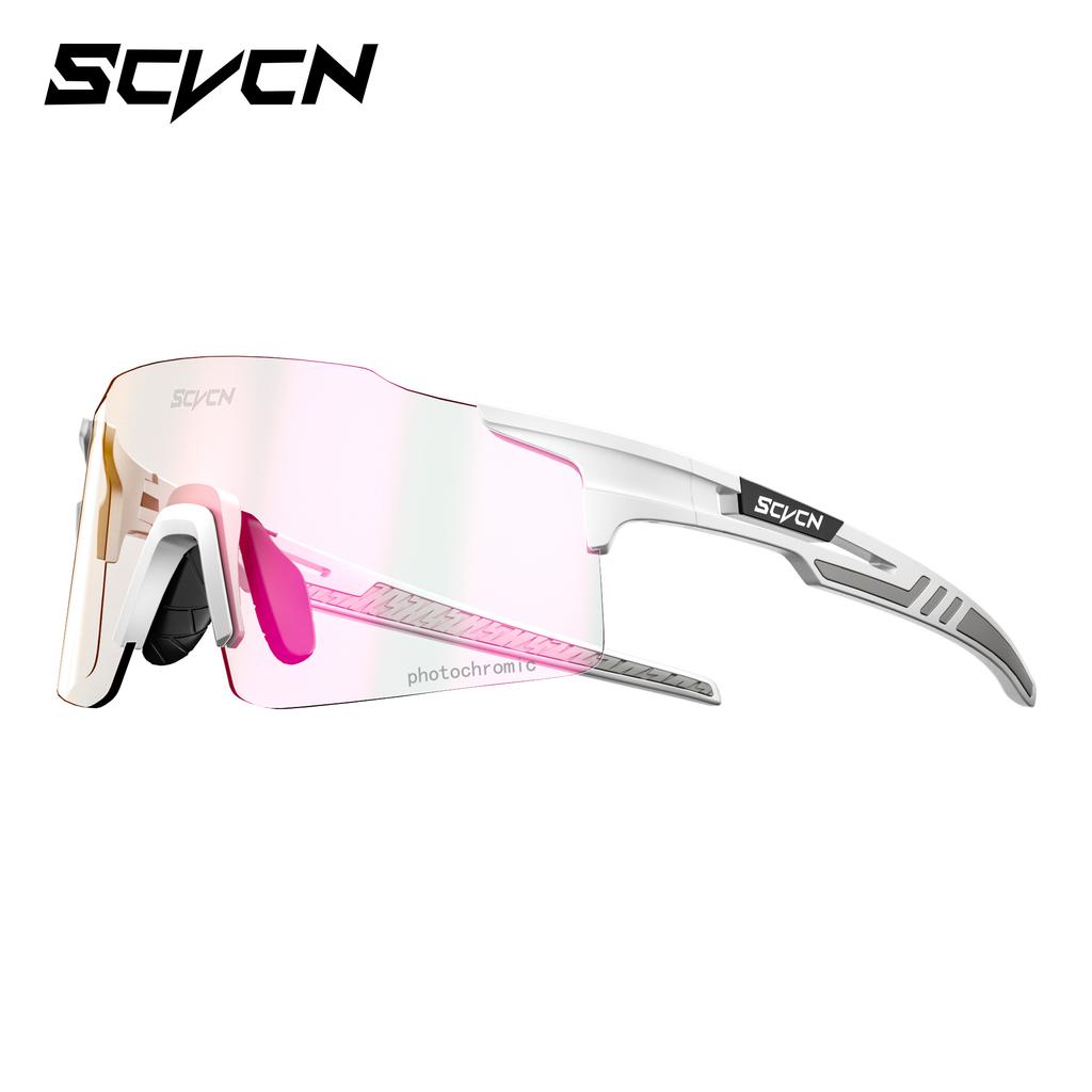 SCVCN New Photochromic Cycling Sunglasses Outdoor Road MTB Bike Eyewear Sports Running Hiking Glasses Men Women UV400 Goggles