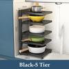 Multi-layer Kitchen Storage Racks Sewer Cabinet Layered Pot Rack Table Corner Holder Pot Pan Organizers Home Kitchen Accesories