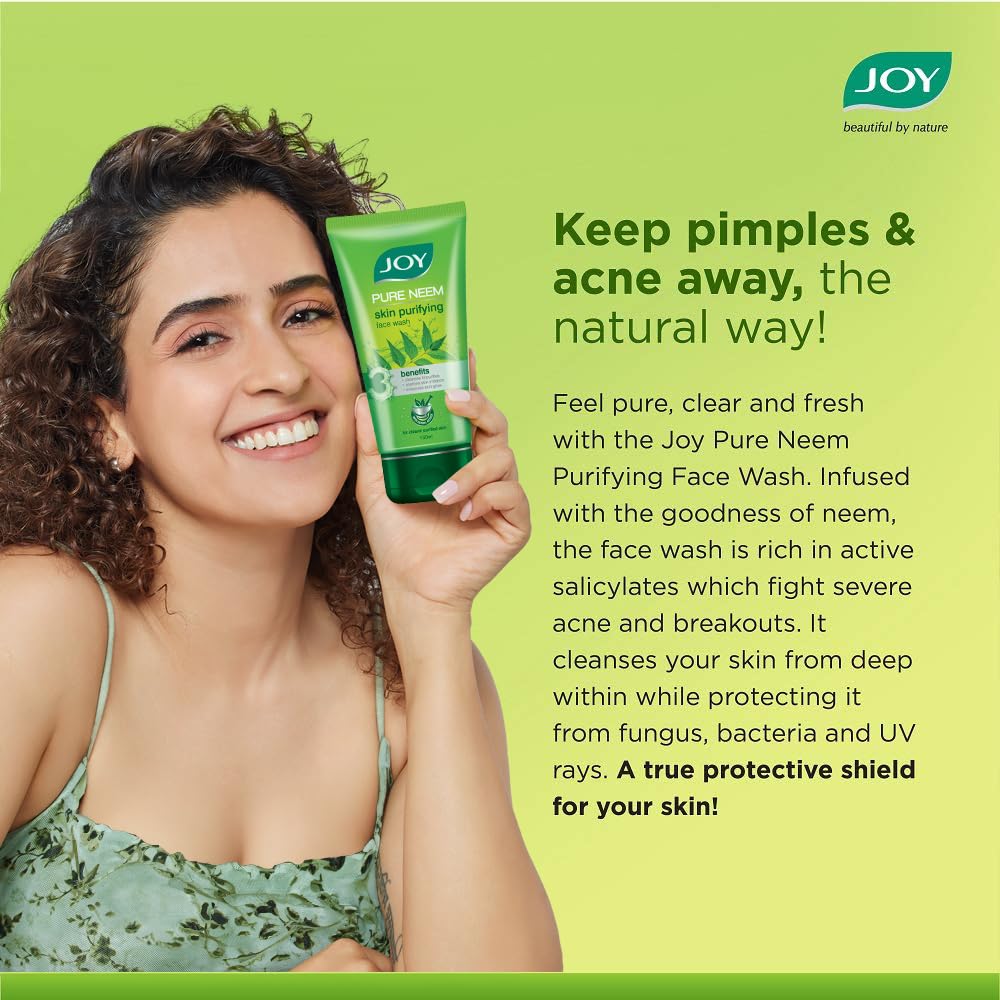 Joy Skin Purifying Neem Face Wash for Acne & Pimples - 100ml