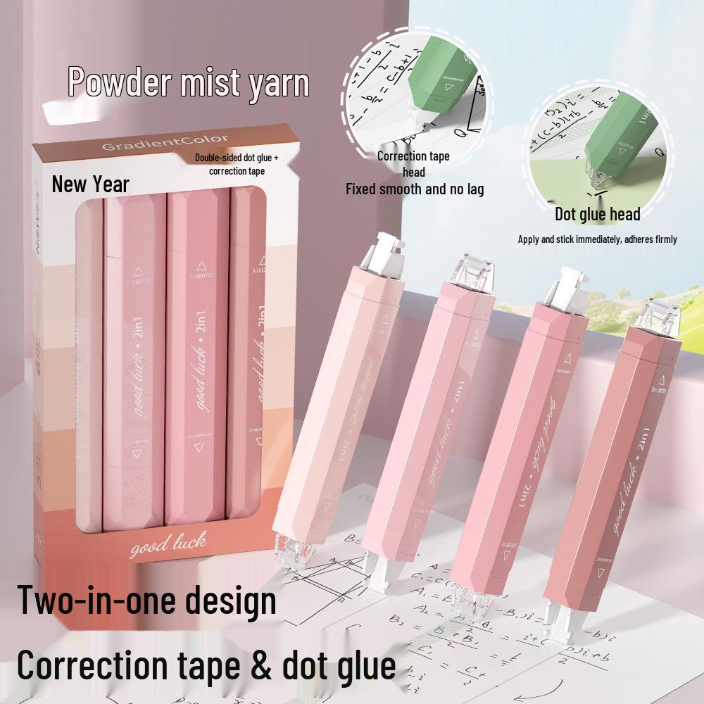 

Двухфункциональная корректирующая лента с точечным клеем и нейтральной ручкой