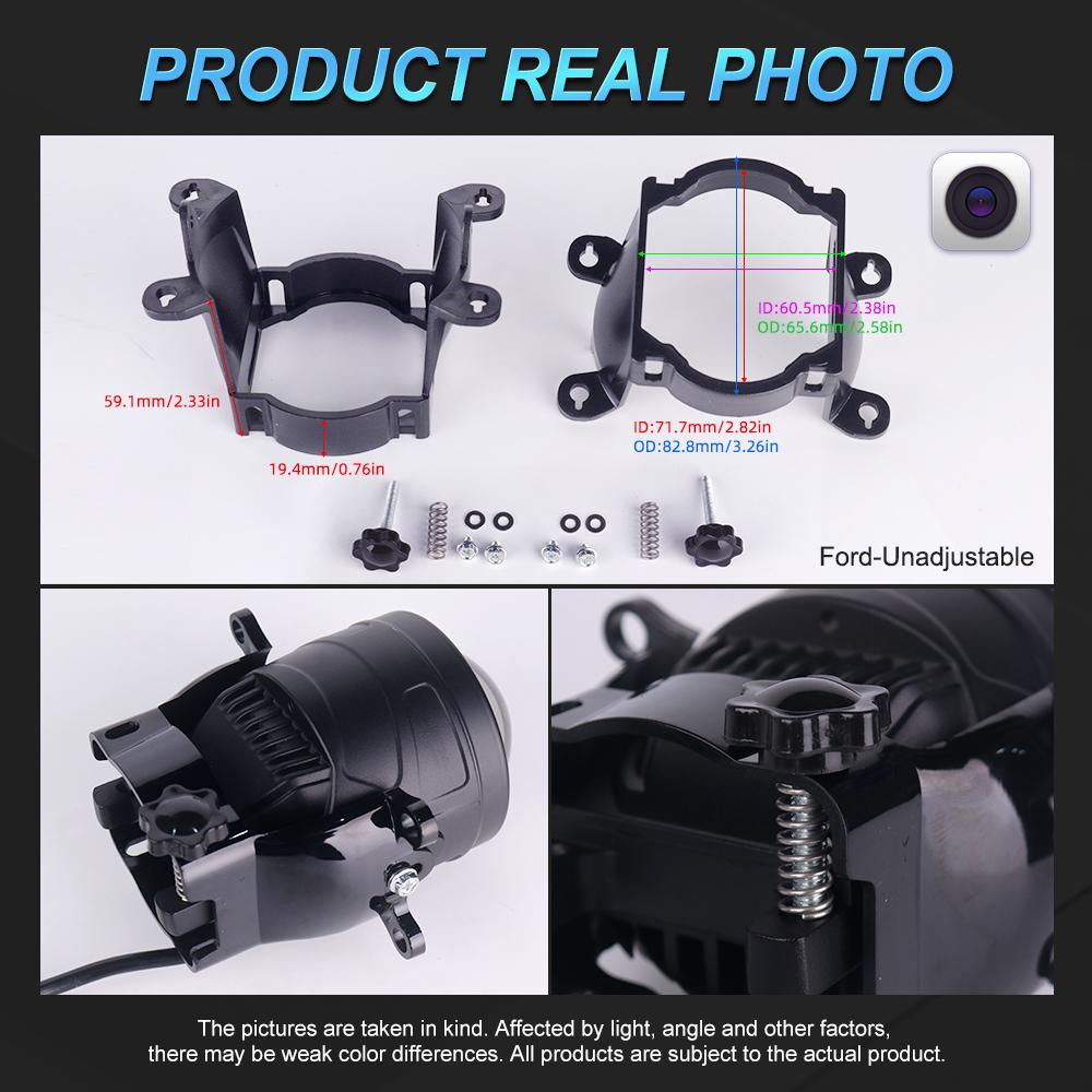 MAXGTRS 3.0 Inch Bi LED Projector Lens Fog Lights 6000K Lens Universal H8 Driving Light Lenses Spotlights