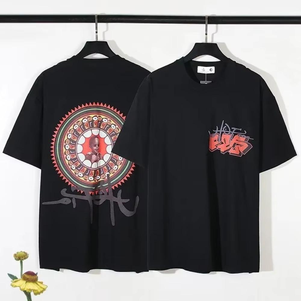 

Высококачественные летние футболки и толстовки оверсайз Cactus Jack с мультяшным принтом Zoon для мужчин и женщин, свободные, повседневные, с коротким рукавом S чёрный