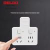 Delixi Multi-Function Socket Strip: One-to-Two Plug, Wire-Free, Multi-Hole Panel Expansion Converter.