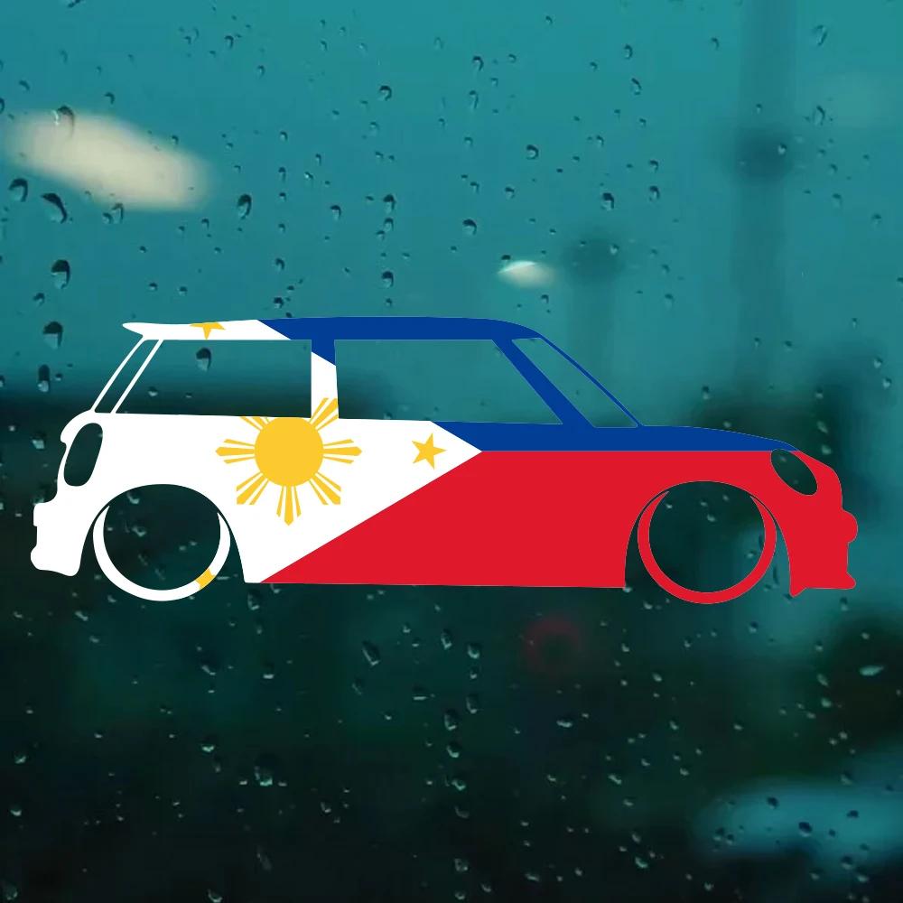 Car Sticker Creative Philippines Flag Stickers For MINI Cooper S R55 R56 R57 R60 F55 F56 F60 JCW Custom Vinyl Decoration Cover
