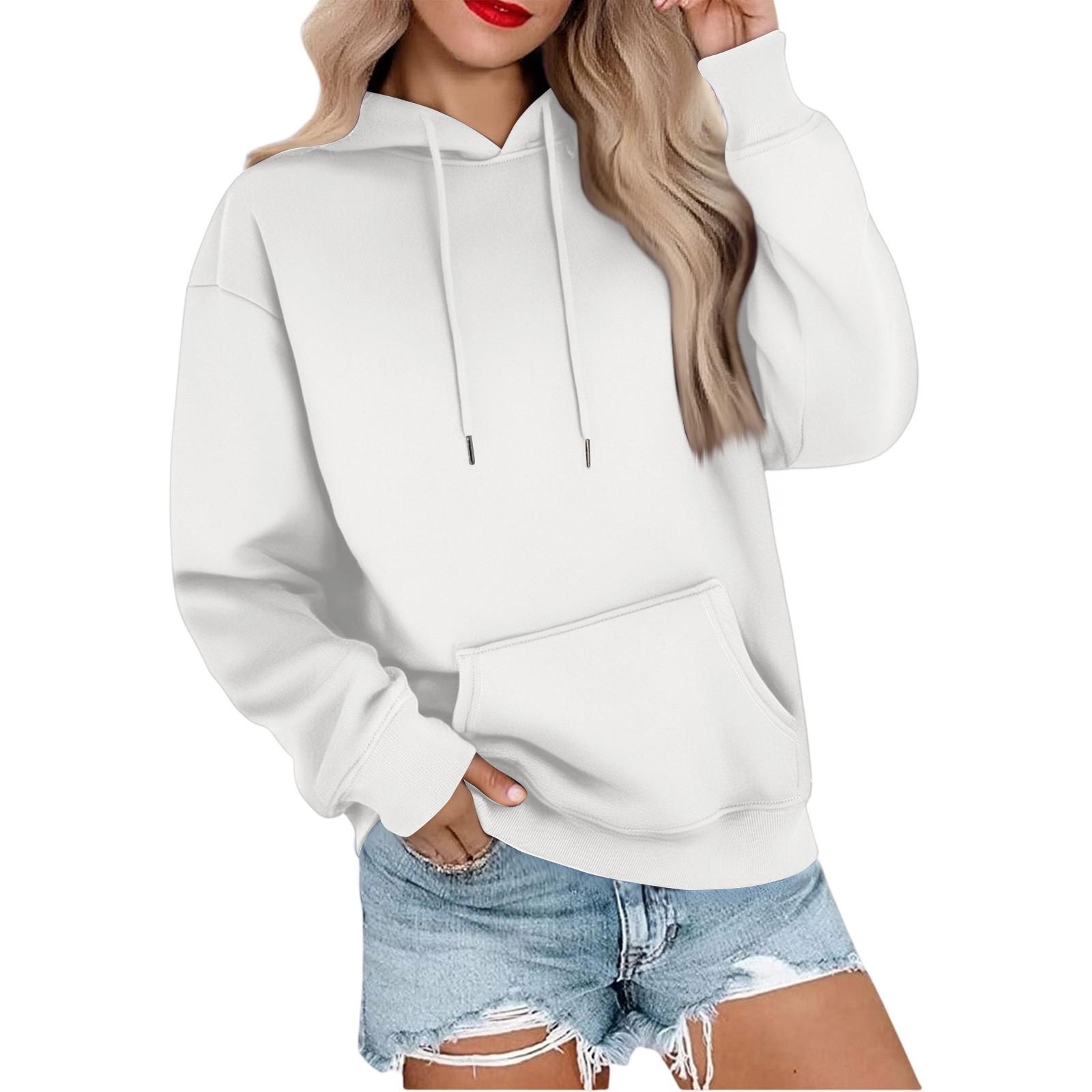 

Женская повседневная свободная спортивная толстовка с капюшоном и рукавами реглан из гладкой ткани XL