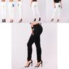 Jeans Skinny da Donna con Design Strappato e Vita Alta per Uso Casual e da Ufficio