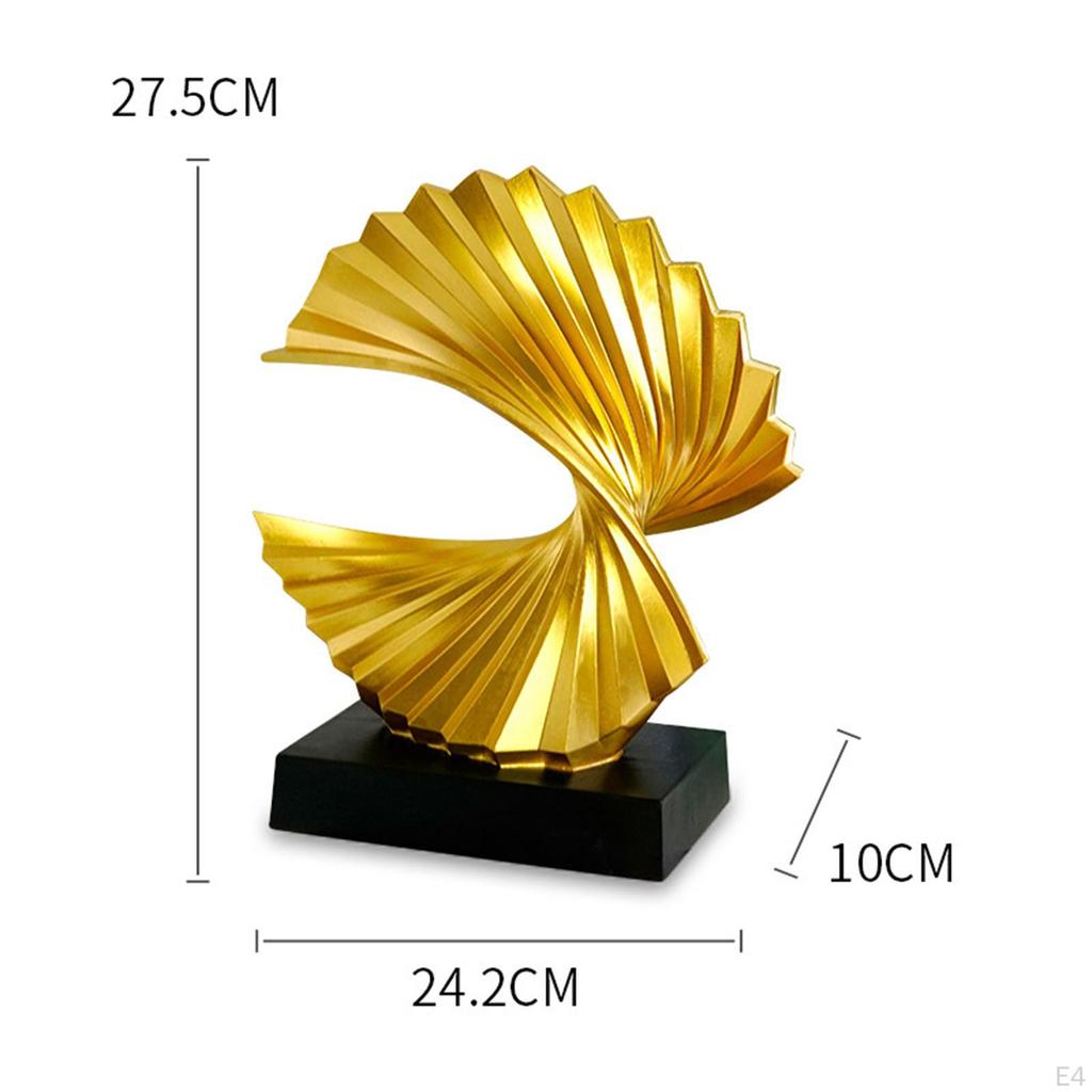 Elegant Home Decor Fan Sculpture - Classical Art Piece for Desk or Shelf