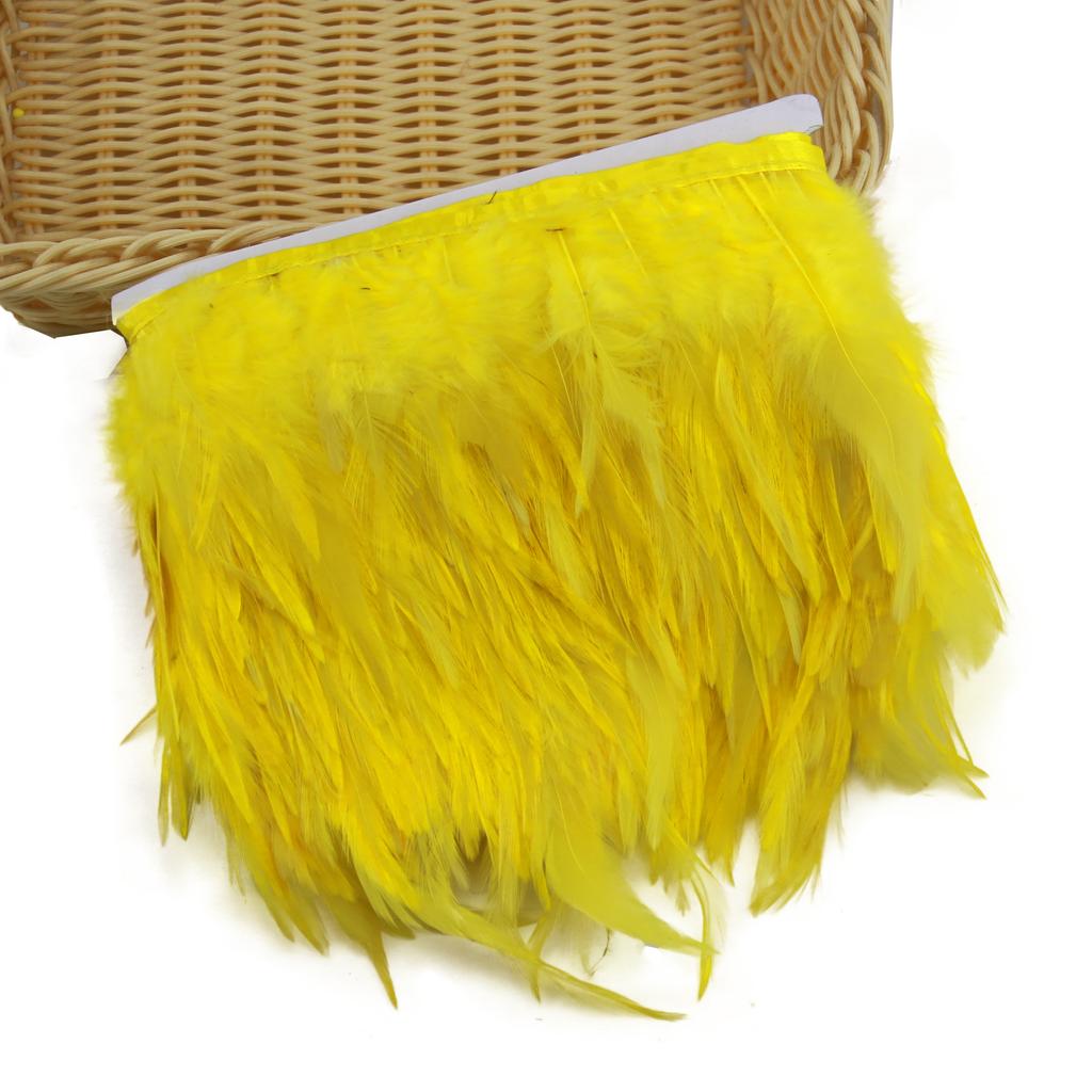 Feather1/5/10 Meter Rooster Chicken Feather Trims 4-6 Inch Natural Feathers for DIY Crafts Costume Clothing Hat Mask Making