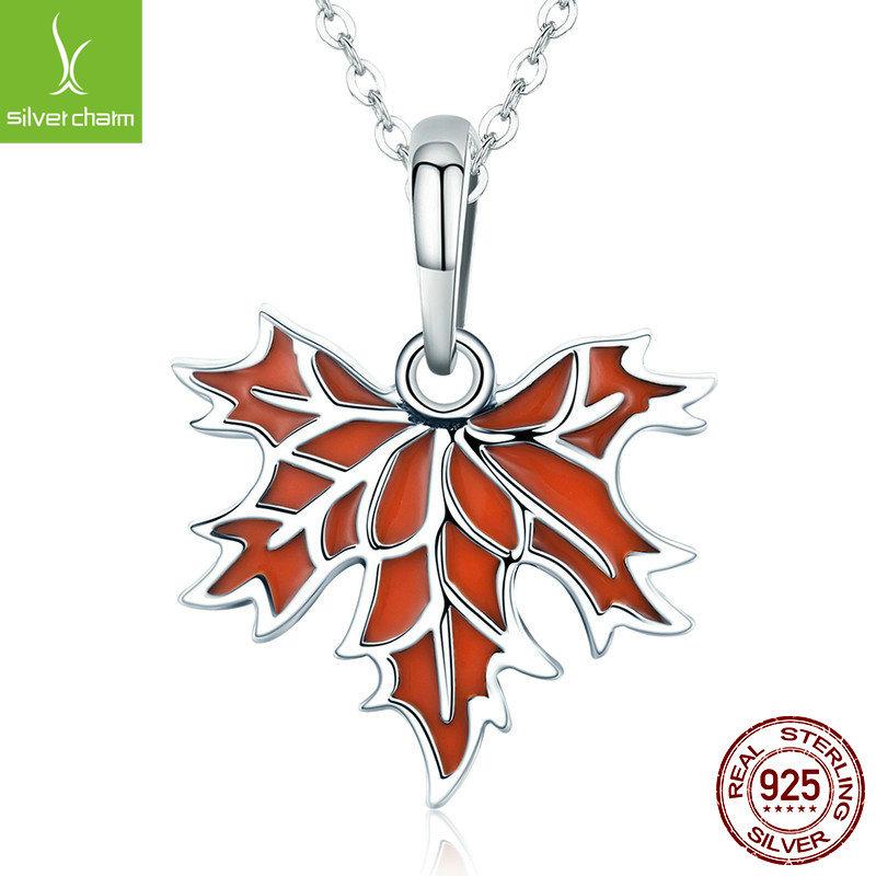 Sterling Silver S9 Maple Leaf Necklace Pendant Day Ladies Temperament Pendant Diy Accessories 925 silver