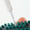 100Pcs Shower Hole Cleaning Brush Non-Slip Handle Fine Needle Anti-Clogging Penetration Brush Portable Bathroom
