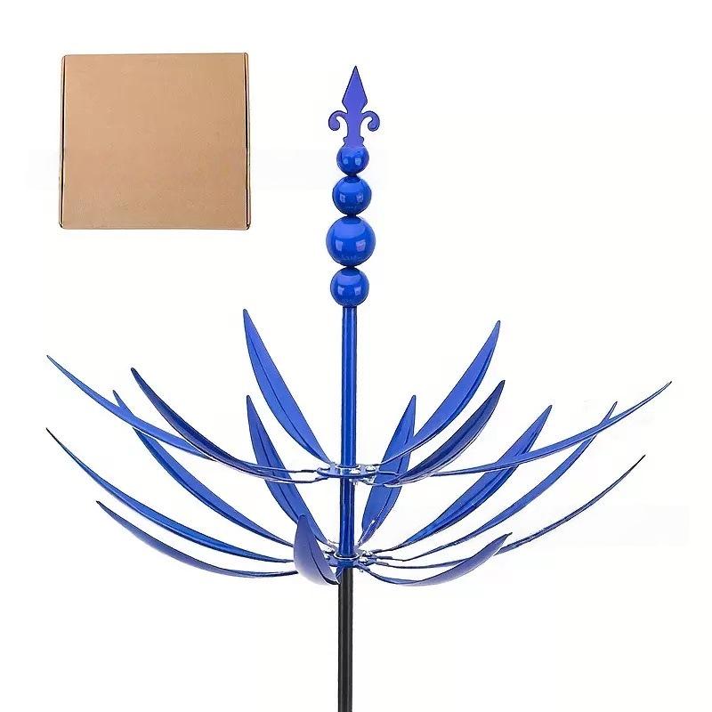 Zewnętrzna Żelazna Sztuka Obracający Się Wiatrak Żyroskopowy Młyn Wiatrowy