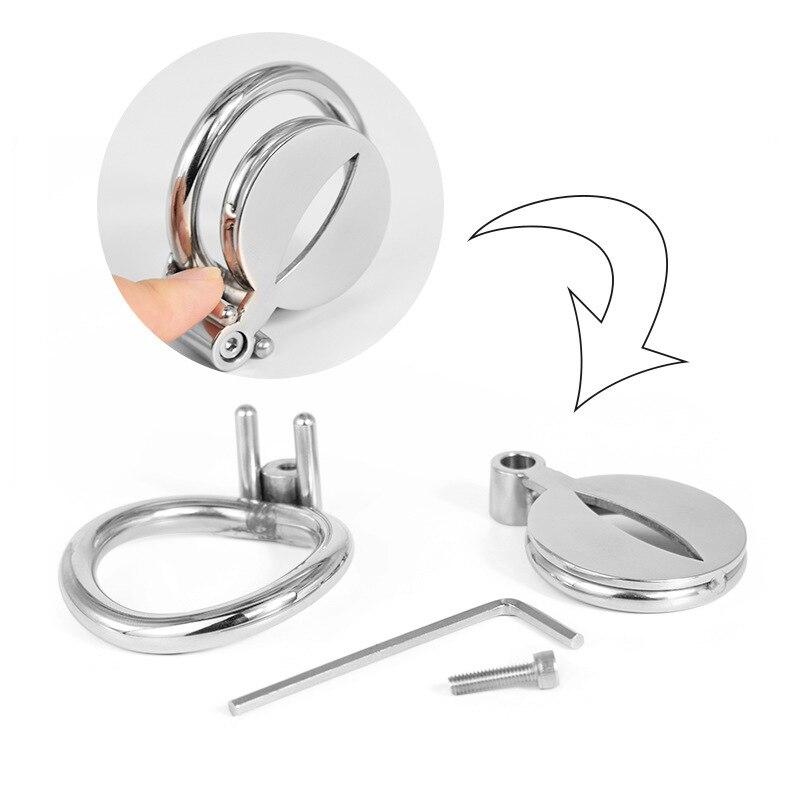BDSM CB Lock Penis Cage Men's Chastity Adult Sex Toys Cock Rings Chastity Cage Estim Ball Stretcher   Slave Cbt Cuckold