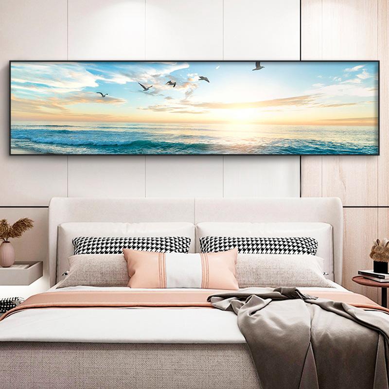 

Природный пейзаж, холст, картина, настенная живопись, морской пейзаж, пляж, деревянный мост, постеры и принты, морские картины для декора гостиной 40x120cm No Framed