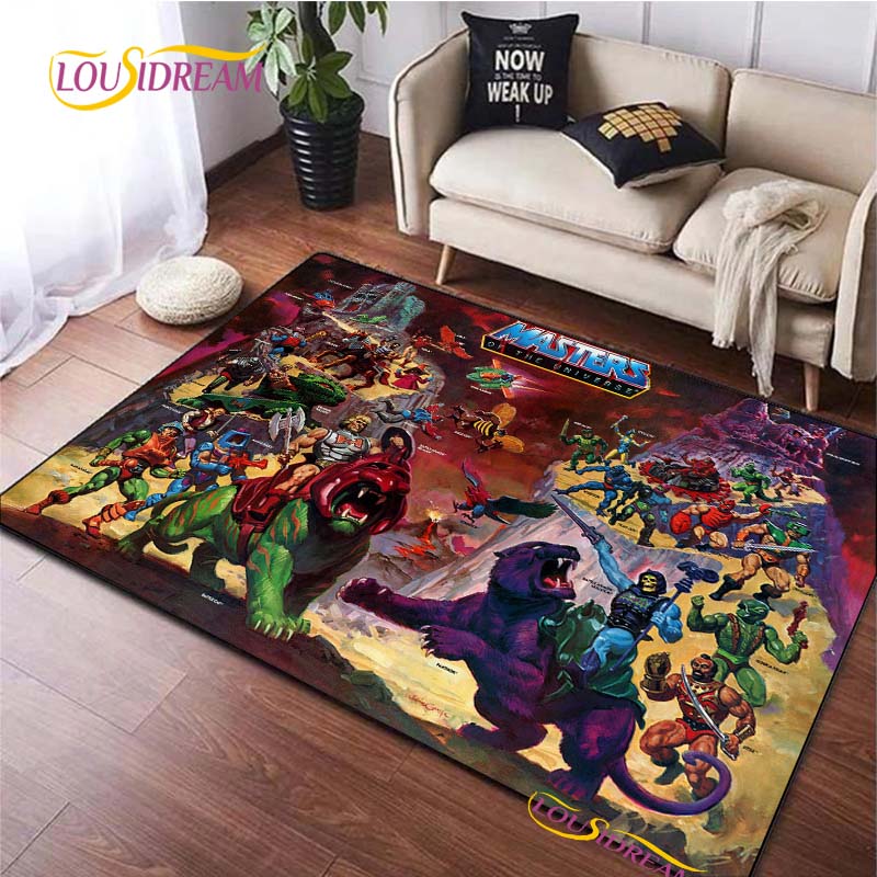 He-man meesters Cartoon Tapijt voor Woonkamer Slaapkamer Vloerkleed Keuken Kinderen Deur Antislip Vloermat Verjaardagscadeau Fotografie Requisieten Tapijt
