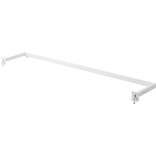 Yamazaki Tower Indoor Clothes Drying Rack, Extendable, Wide Depth, White, 99-180cm W X 22.5cm D X 5-6.5cm H, Compatible with Doors and Curtains, Screw